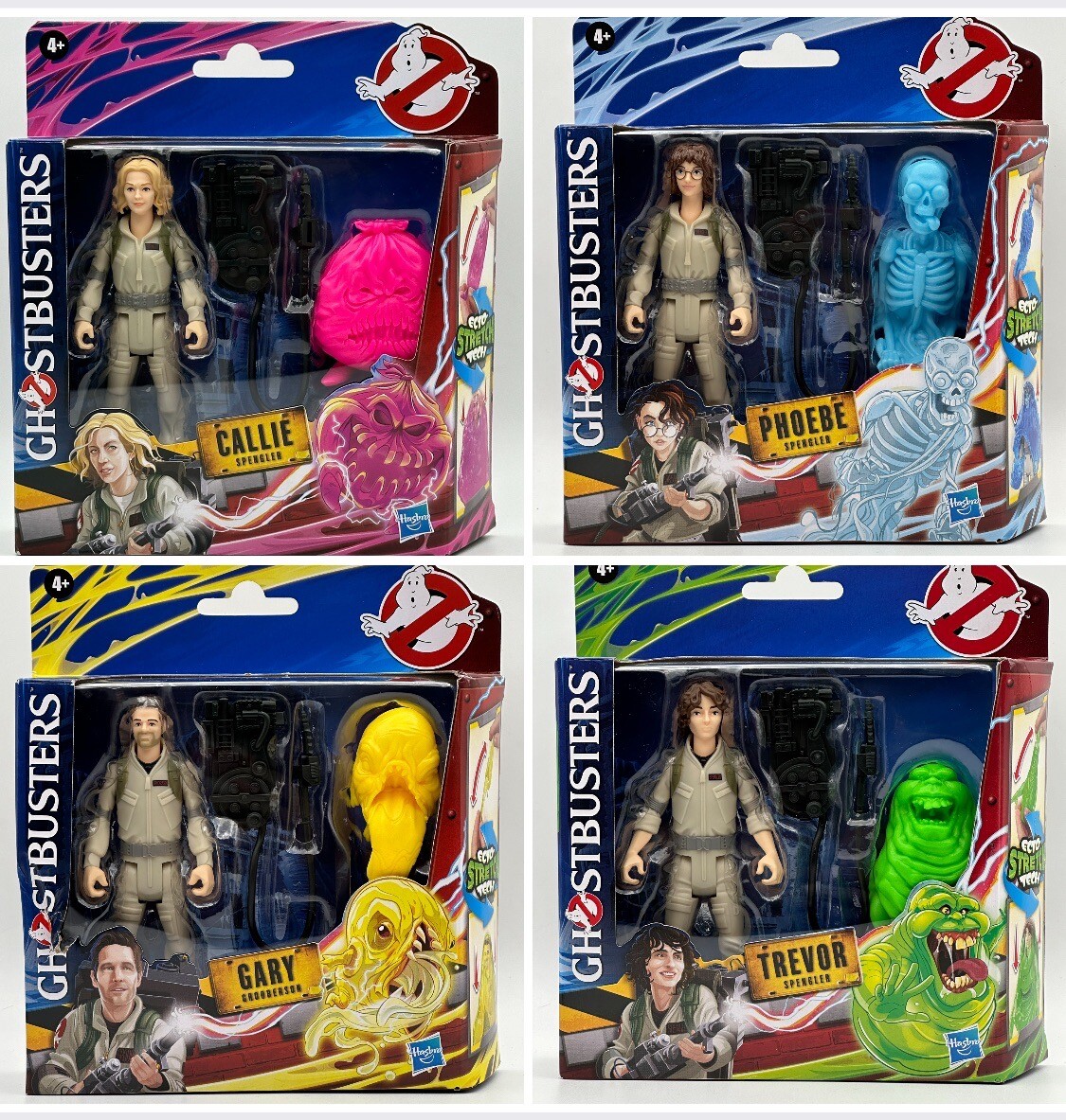Set Of 4 GHOSTBUSTERS 2024 Trevor Spengler & MoreFigure with Ecto