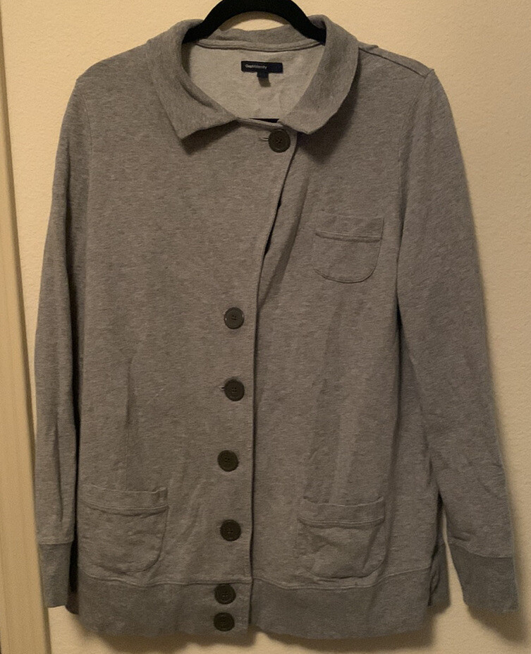 GAP maternity Jacket: Grey: Medium: Button Up Wit… - image 1