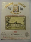 MAGNUM label - Château DAUZAC - 1981 - Margaux - Grand Cru Classé - (ES)