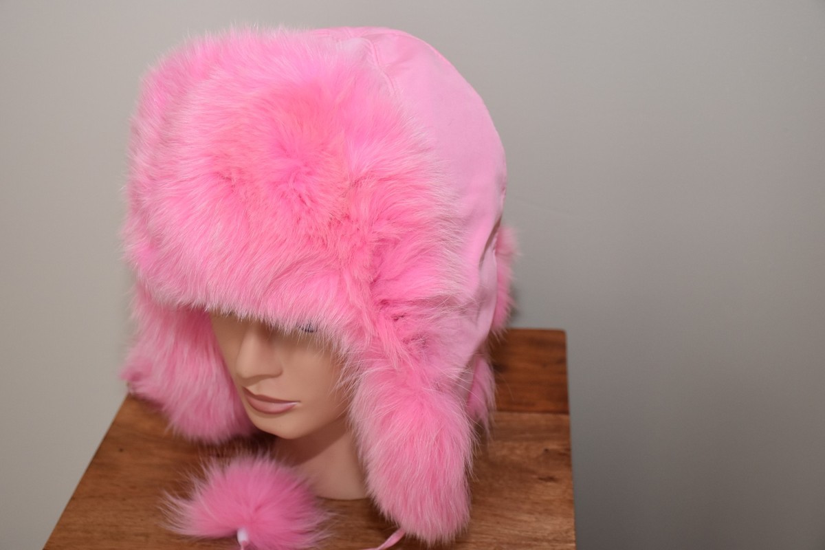 GENUINE FOX FUR TROOPER Trapper HAT NATURAL SUPER THICK FUR INSULATED COZY WARM Full Fox Trooper Hat - Daniel main image 4