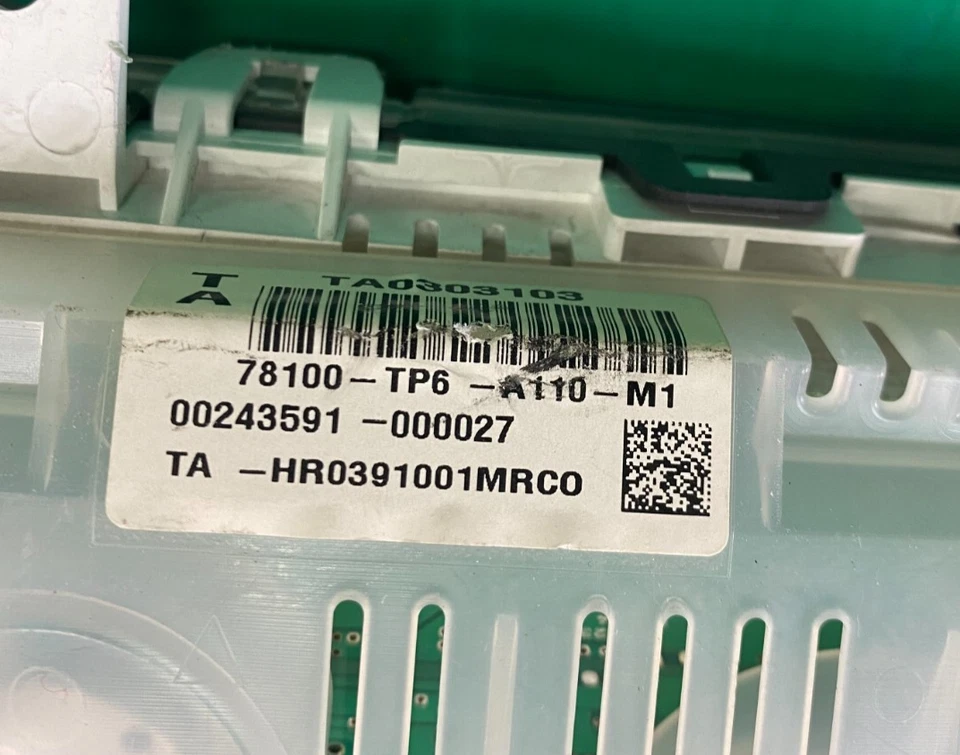 Cuadro velocímetro Honda Accord Crosstour 2010-11 98 k millas 78100-TP6-A110-M1 Foto 2 de 3