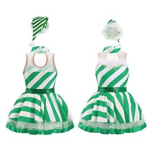 Girls Xmas Dress Ice Skating Christmas Birthday Set Figure Outfits Dress Up