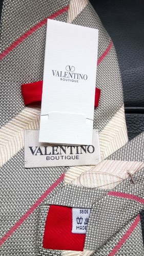 Valentino Boutique Silk Tie NWT Diagonal Stripe Woven 90s  - Bild 3 von 4
