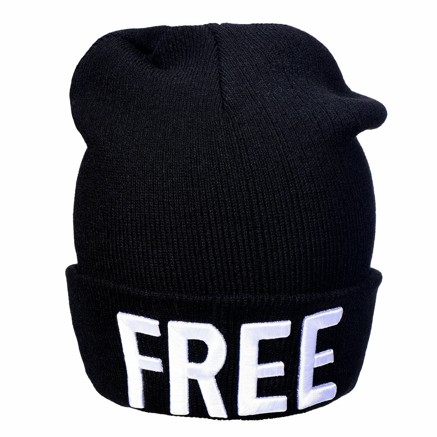 Coole Statement Mütze Bad Hair Day Logo Spruch Beanie schwarze