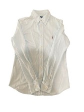 Ralph Lauren Men s Shirt MEDIUM Knit Oxford Light Blue Fits Like Small Flaw