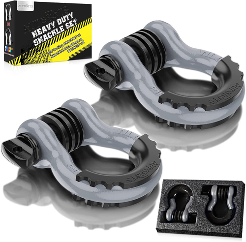 AUTOBOTS Bow Shackles 3/4" D Ring Shackle (2 Pack), 48,000Ib Break Strength with - Foto 9 di 12