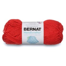 Spinrite Bernat Handicrafter Cotton Yarn - Solids - Red,1 Pack of 1 skein
