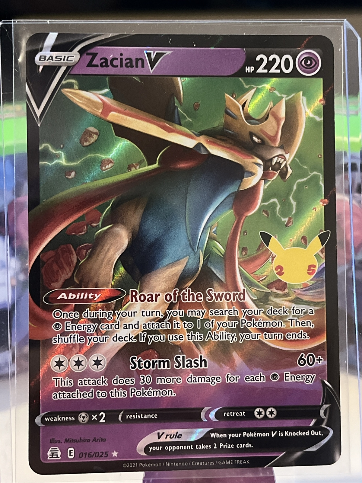 Pokémon TCG Zacian V Celebrations 016/025 Holo Ultra Rare NM/M