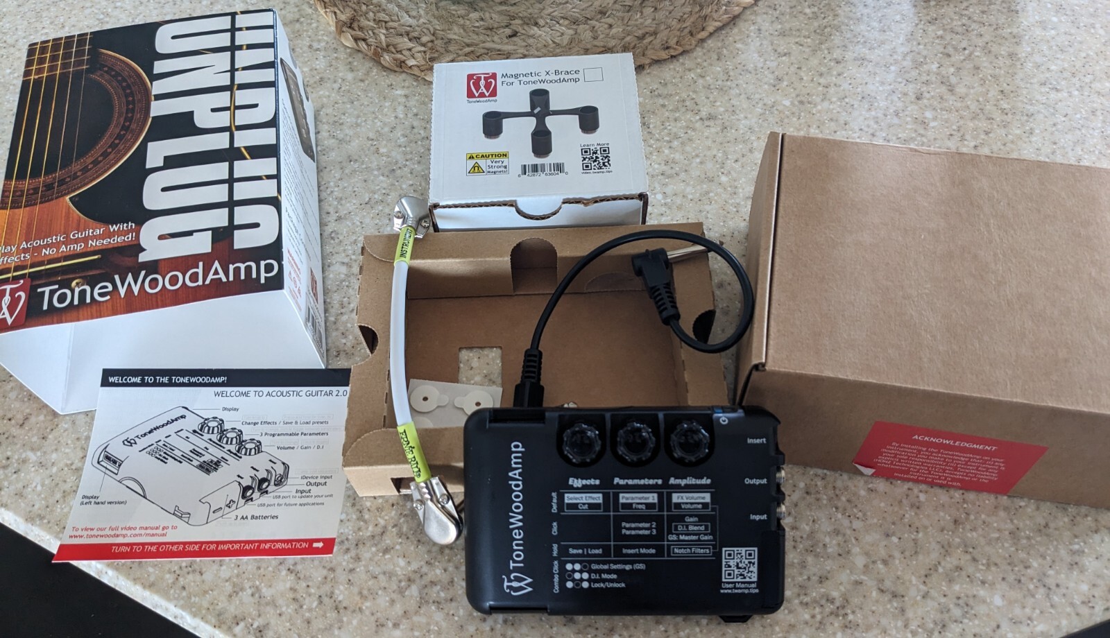 ToneWood Amp Solo MINT Ernie Ball Cable Brand New XBrace Acoustic