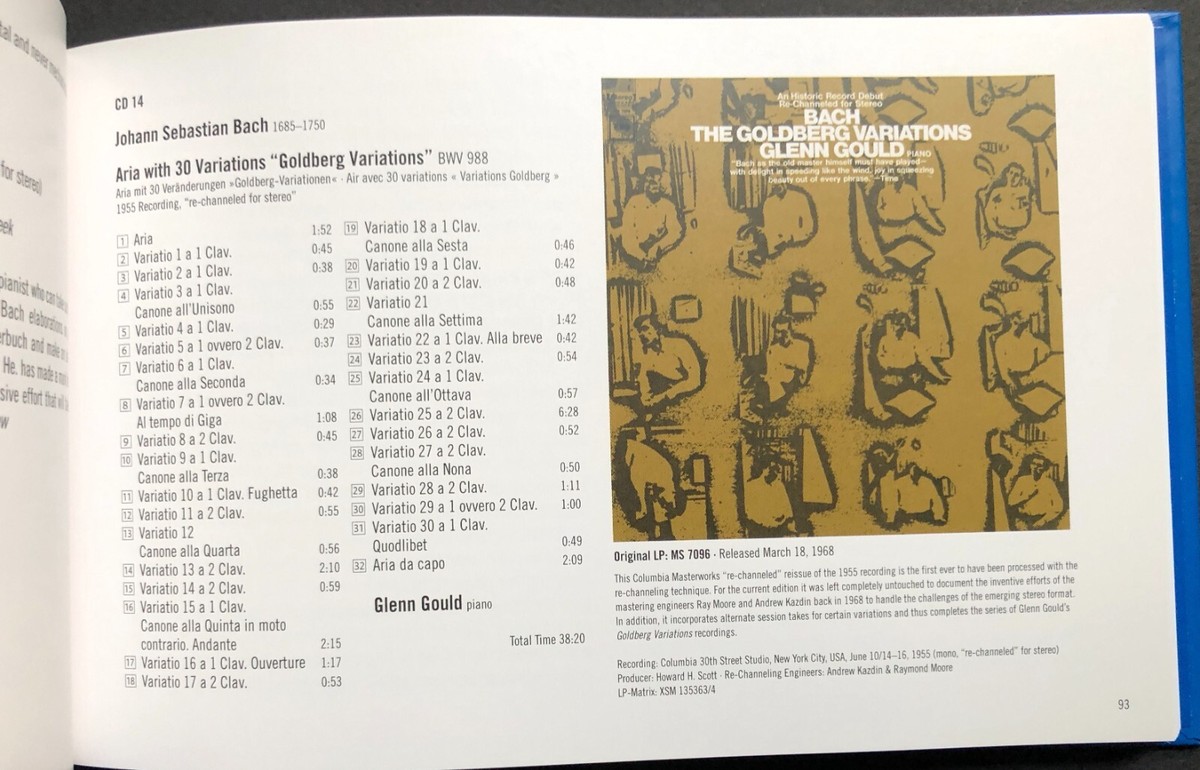 Glenn Gould Complete Bach Collection, 38 CDs, 6 DVDs
