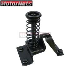 Black Steel Hood Latch Safety Kit Camaro Chevelle 4 bolt Upper With Spring