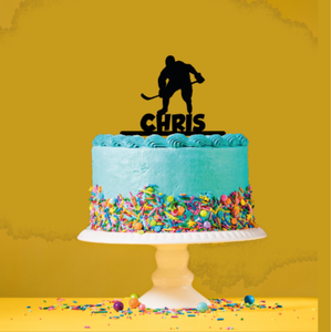 Personalised Name Acrylic Cake Topper Ice Hockey Theme Ebay