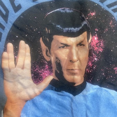 STAR TREK Spock Leonard Nimoy Live Long Prosper T Shirt L CBS Studios Licensed
