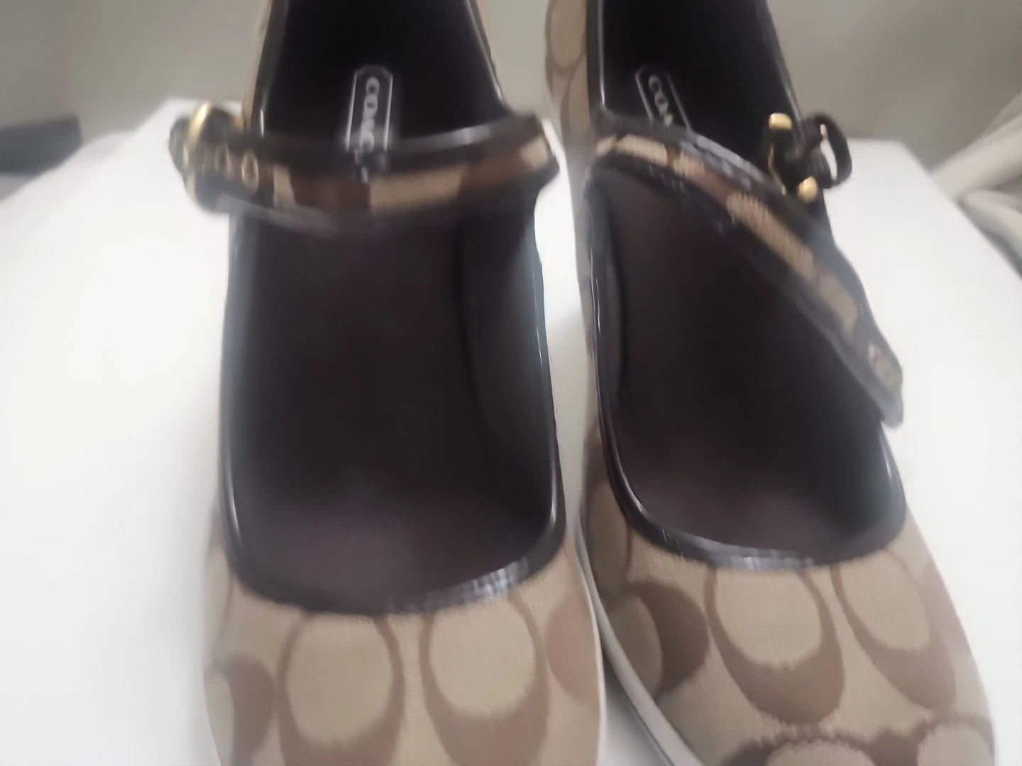 Scarpe eleganti COACH donna COACH zeppa marrone taglia 8B