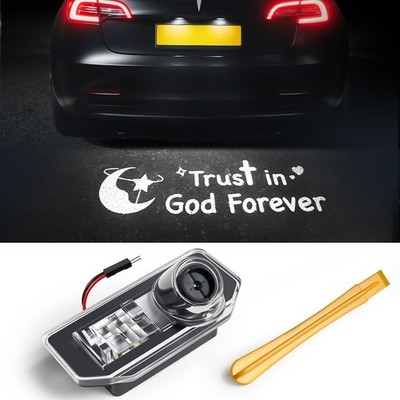 Trust in GOD Forever Autolicht,LED-Kennzeichenlampe passend für Tesla Model 3/Y