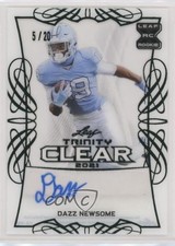 2021 Leaf Trinity Clear Auto Green Foil 5/20 Dazz Newsome #CA-DN1 Auto 0s1n