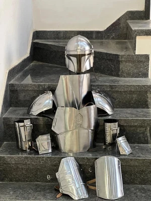 Mandalorianische Vollrüstung, tragbarer Stahl Cosplay, Mittelalter-Fantasy-Kostm - Bild 1 von 4