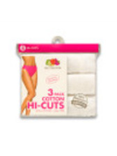 Fruit Of The Loom Women's Cotton Hi-Cut Brief Panties 3 Pack