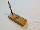 Vintage 1995 Looney Tunes Wooden Pen Holder Desk Organizer w/ Pen Warner — photo 1