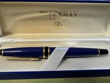 Waterman Paris Turquoise Dark Blue Marble Gol...