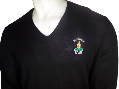 Galvin Green Large Black Wool/Acrylic Sweater Ballybunion Golf Ireland