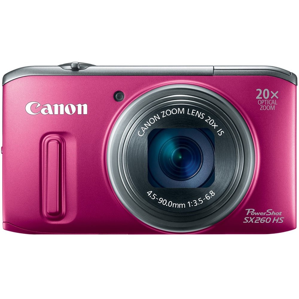 Canon PowerShot SX260 HS 12.1MP 20x Optical Zoom Black/pink