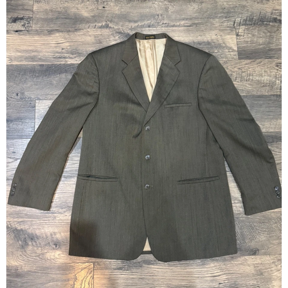 Conjunto de Traje J. Ferrar Blazer y Pantalón Ajuste Personalizado Marrón Para Hombre Talla 44L Foto 2 de 4