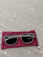 NICE Oakley Unisex Black White Fingerprint Polished Sunglasses