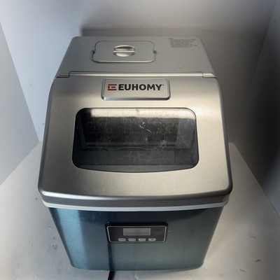 EUHOMY Countertop Ice Maker Machine 40Lbs/24H Auto Self-Cleaning 24 Pcs Ice/13
