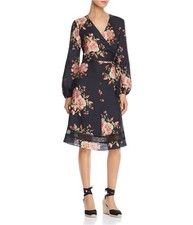 Le Gali Womens Floral Wrap Dress