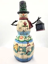 Jim Shore Enesco Figurine WINTER'S LIGHT SNOWMAN & LANTERN 2002 NEW 