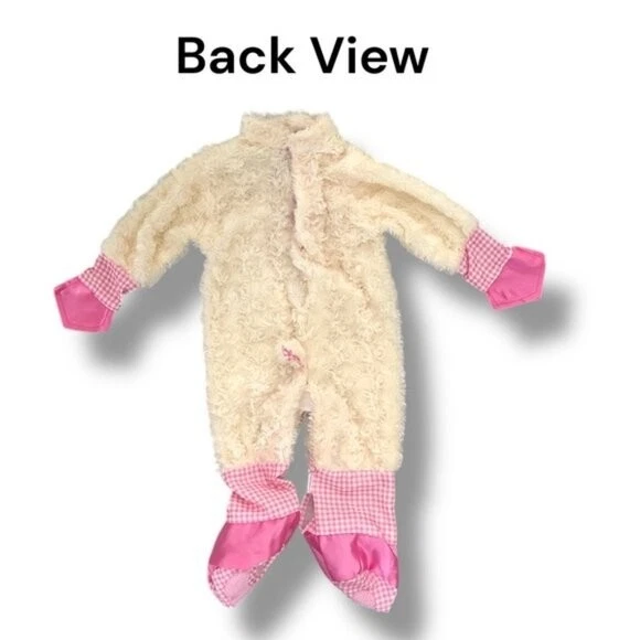 Disfraz Bebé Cordero Mono Suave Vellón con Tocado Rosa Guinga Rubíes 0-6 M Foto 4 de 4