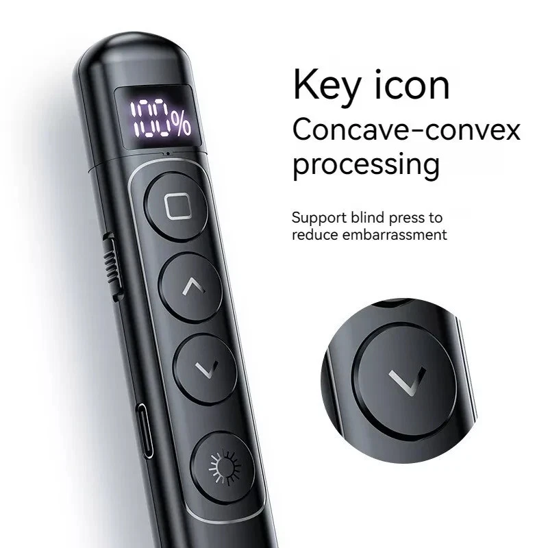 Penna Presentatore Wireless Puntatore Laser PPT Telecomando USB Clicker per Alimentazione - Immagine 4 di 4