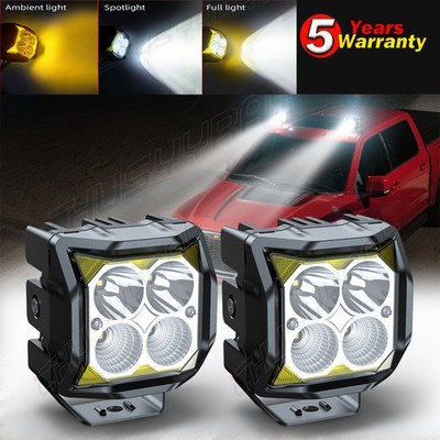 2pcs 4Inch LED Work Light Bar Spot Pods Off Road Driving For Jeep SUV ATV UTV