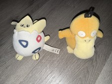 Vintage 1999 Nintendo GameFreak Licenced  Togepi and psyduck soft toy Plush