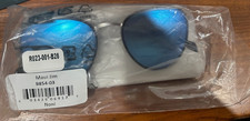NIB Maui Jim Noni B854-03 Black Silver Blue Round Polarized Sunglasses w/case