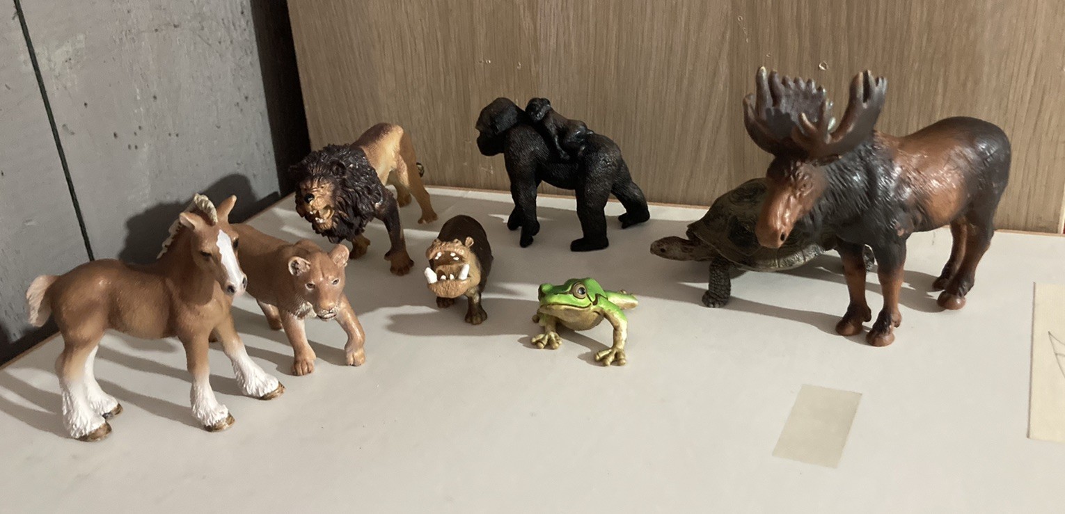 LOTTO 8 ANIMALI SCHLEICH  Misure Varie