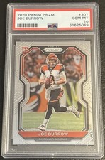 2020 Panini Prizm Joe Burrow RC Rookie Card #307 PSA 10 GEM MT Bengals. rookie card picture