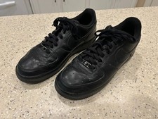 Nike Air Force 1 '07 Low Triple Black Men's 10.5 315122-001 2007 Leather AF1