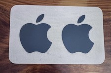 2 New Genuine OEM Black Apple Logo Stickers Decals Large Free Shipping