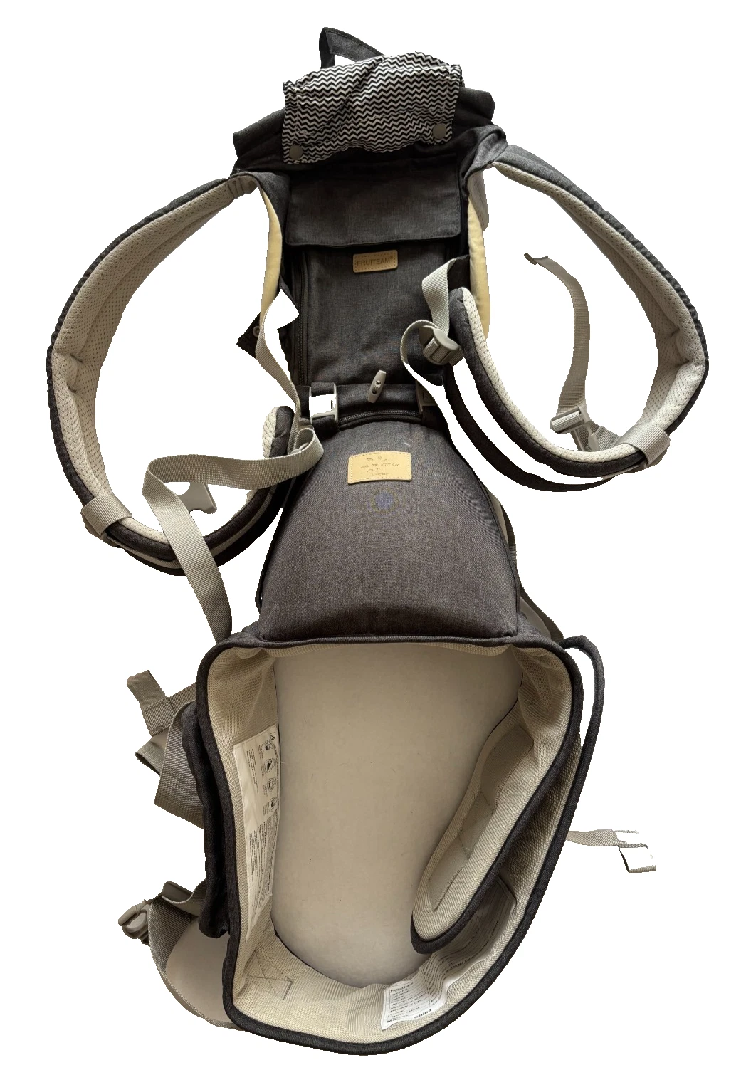 Fruiteam 6 in 1 Baby Carrier with Hip Seat Ergonomic Gray Newborn Toddler
Opens in a new window or t