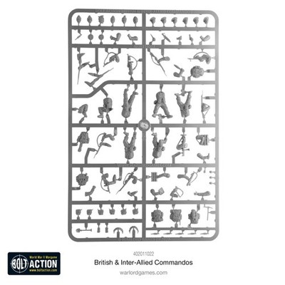 Bolt Action British & Inter-Allied Commandos Sprue with 5x bases Warlord Games