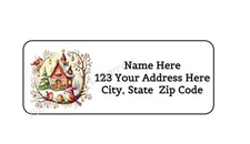 30 WINTER CHRISTMAS HOUSE PERSONALIZED RETURN ADDRESS LABELS 1 in X 2.625 in