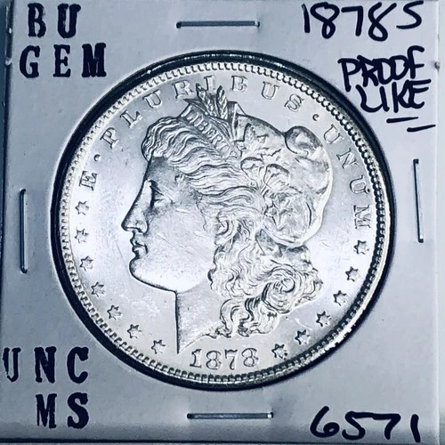 1878 S BU GEM MORGAN SILVER DOLLAR UNC MS+++ U.S. MINT RARE COIN 6571