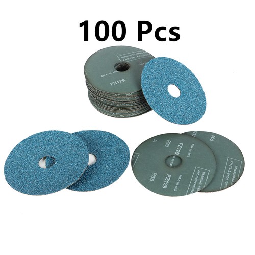 100 Pack 36 Grit 4.5Inch x7/8Inch Zirconia Resin Fiber Sanding & Grinding Discs - Picture 18 of 18