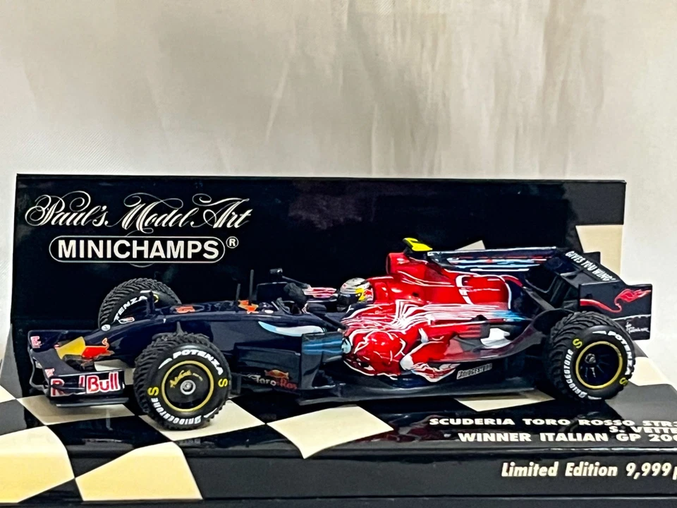 1/43 Toro Rosso STR3 2008 Italian GP Winner #15 Sebastian Vettel Minichamps used - Image 3 of 4
