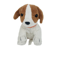 Nintendogs BEAGLE Dog Plush Stuffed Animal Orange Collar Works Nintendo 2007