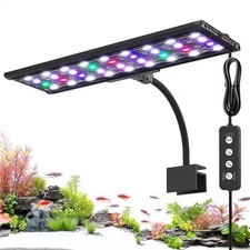 AQQA LED Aquarium Light, 24/7 Mode Clip on Fish Tank Light with Memory Functi...