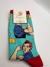 Socksmith Women's Crew Socks WE CAN DO IT Novelty Socks New w/ Tags