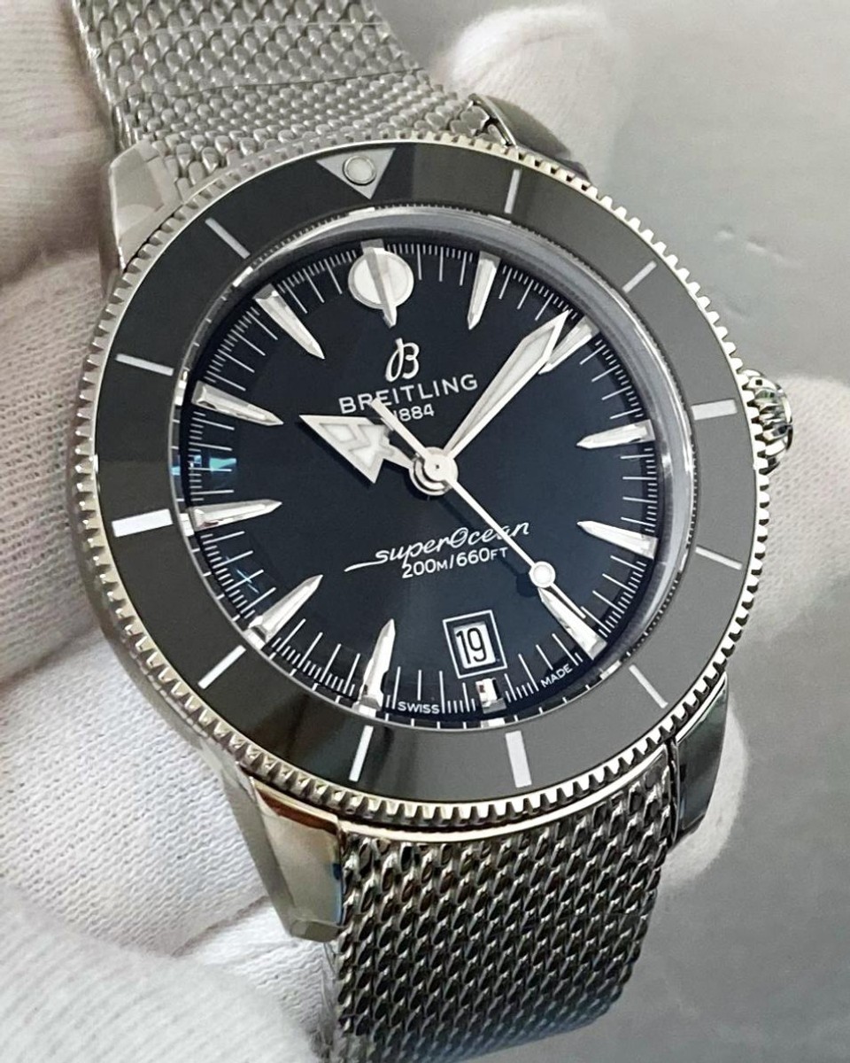 New Breitling SuperOcean Heritage B31 44 Black Dial SS Men's Watch